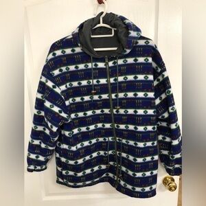 Vintage British Mist Reversable Fleece Patterned Jacket